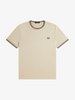 Fred Perry Twin Tipped T-Shirt/Oatmeal/Bronze - AW26