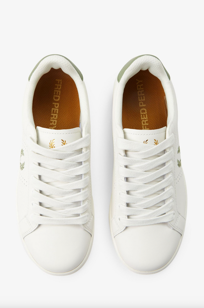 Fred Perry B721 Leather Trainers/Light Ecru - New SS25 - J&B Fred Perry B721 Leather Trainers/Light Ecru - New SS25 - J&B