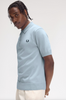 Fred Perry Cotton Knitted Polo Shirt/Light Smoke - New SS25