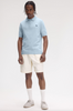 Fred Perry Cotton Knitted Polo Shirt/Light Smoke - New SS25