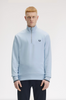 Fred Perry Half Zip Sweat Shirt/Light Smoke - New SS25