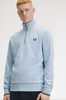Fred Perry Half Zip Sweat Shirt/Light Smoke - New SS25