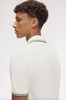 Fred Perry Twin Tipped Shirt/Light Ecru/Olive Mint - New SS25