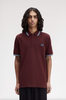 Fred Perry Twin Tipped Shirt/Oxblood/Ecru - New AW25