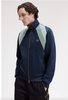 Fred Perry Striped Panel Track Jacket/Dark Airforce - New AW25