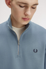 Fred Perry Half Zip Sweat Shirt/Stockport Blue - New AW25