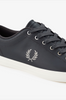 Fred Perry Baseline Leather Tennis Shoes/Anchor Grey - New AW25