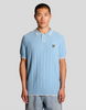 Lyle & Scott Tipped Pique Knitted Polo Shirt/Chalk Blue - SS26