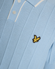Lyle & Scott Tipped Pique Knitted Polo Shirt/Chalk Blue - SS26
