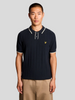 Lyle & Scott Tipped Pique Knitted Polo Shirt/Dark Navy - SS26