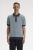 Fred Perry Chequerboard Knitted Shirt/Dark Airforce - SS26