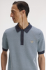 Fred Perry Chequerboard Knitted Shirt/Dark Airforce - SS26