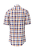 FYNCH HATTON® Colourful Slub Check S/S Shirt/Tangerine - SS26