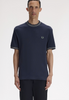 Fred Perry Ribbed Jersey T-Shirt/Navy - SS26