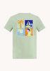 A FISH NAMED FRED SUMMER ART T-SHIRT/OLIVE GREEN - SS26