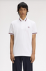 Fred Perry M2 Polo Shirt/White/Maroon - SS26