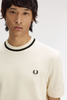 Fred Perry M7 Crew Neck Pique T-Shirt/Ecru - SS26 Made in Portugal