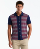 Original Penguin® Jacquard Button From Polo Shirt/Blue Depths - SS26