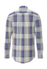 FYNCH HATTON® Structure Check Shirt/Blue - AW26