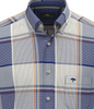FYNCH HATTON® Structure Check Shirt/Blue - AW26