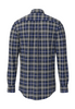 FYNCH HATTON® Herringbone Check Shirt/Blue - AW26