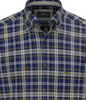 FYNCH HATTON® Herringbone Check Shirt/Blue - AW26