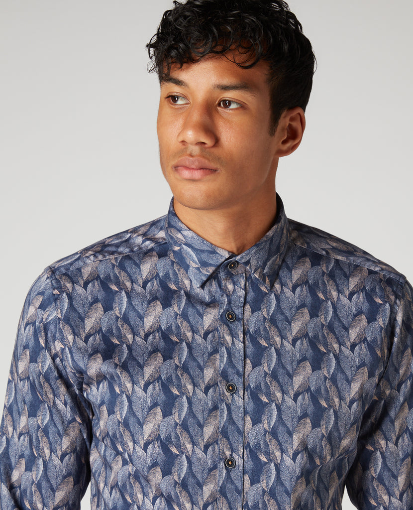 REMUS UOMO® Tapered Fit Parker Printed Shirt - New AW20