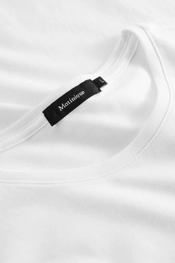 Matinique® Jermalink Cotton Stretch Crew T-Shirt/White - CORE SS24