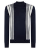 REMUS UOMO® Merino Blend Striped Knitwear/Navy - AW21 SALE
