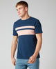 REMUS UOMO® Striped T-Shirt/Dark Blue - New SS20