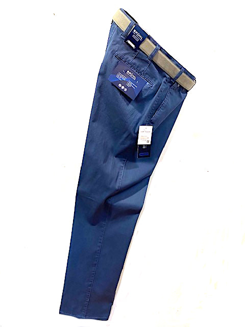 BRUHL® Parma Hairline Cotton Stretch Trousers/Spring Blue - SS23 SALE