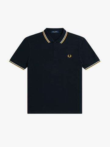 Fred Perry Twin Tipped Shirt/Navy/Ecru/Gold - New SS23