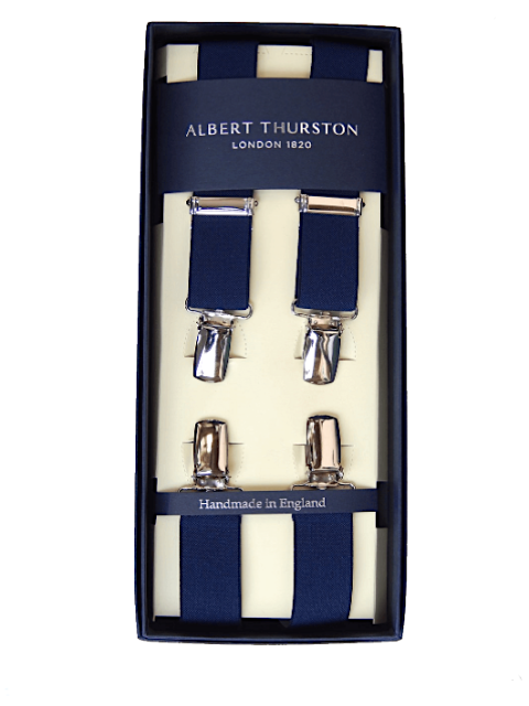 Albert Thurston 25mm Clip Braces/Navy