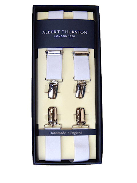 Albert Thurston 25mm Clip Braces/White