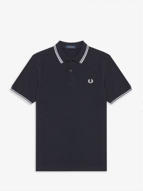 Fred Perry Twin Tipped Shirt/Navy/White - CORE SS23