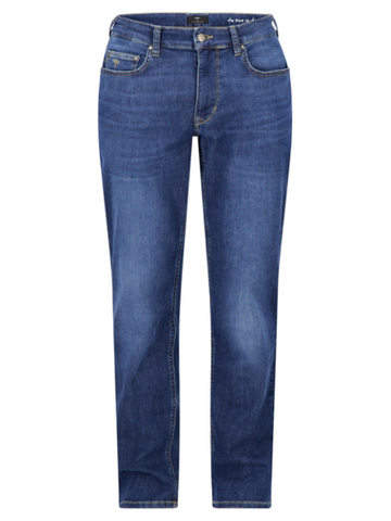 FYNCH HATTON® Modern Fit Stretch Summer Jeans/Mid Blue - New SS23