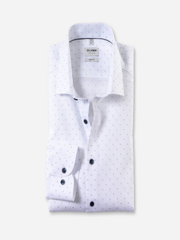 Olymp® Level 5 Body Fit Jaquard Shirt/White - New SS23