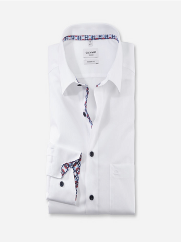 Olymp® Tendenz Modern Fit Shirt/White - New SS23