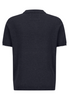 FYNCH HATTON® Knitted Cotton/Linen Polo Shirt/Navy - New SS23
